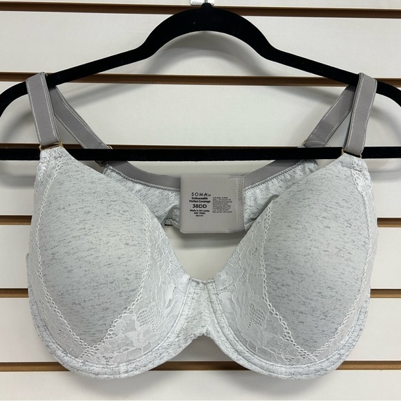 Soma Bra Embraceable Signature Perfect Coverage Heather‎ Crystal 38DD NWT - Picture 1 of 9